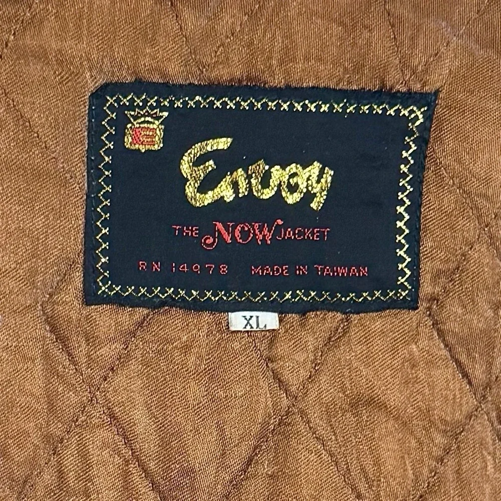 Vintage 70s Brown Corduroy Field Coat‎ XL Puff Quilted Lined Barn Utility Jacket